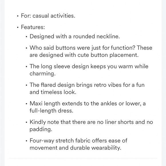 🌓Halara gray round neck button long sleeve maxi 🌗 - Picture 6 of 8